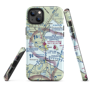 Mackinac County Airport (83D) VFR Sectional  Tough iPhone Case