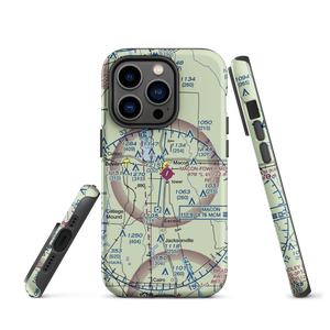 Macon Fower Memorial Airport (K89) VFR Sectional  Tough iPhone Case