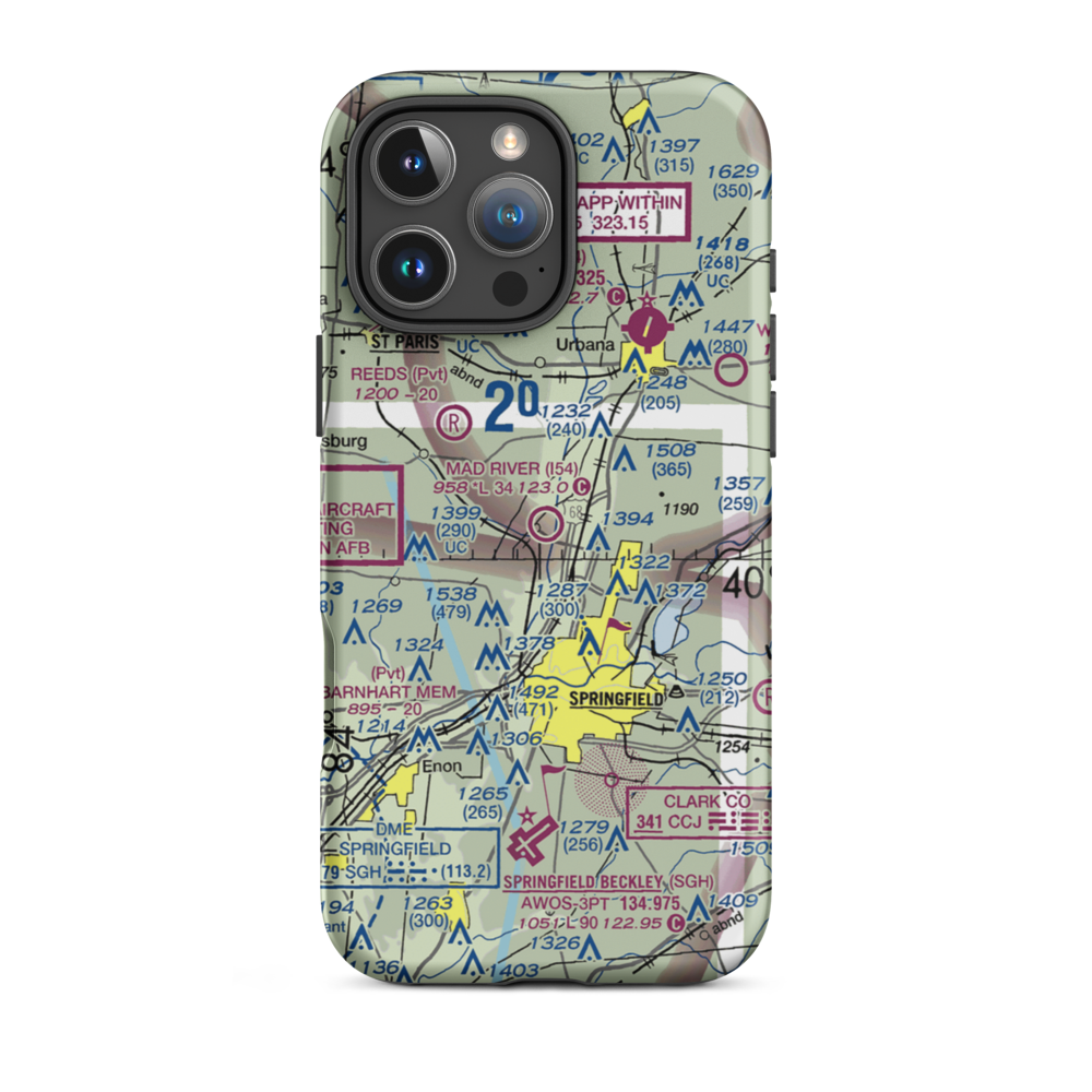 Mad River Airpark (I54) VFR Sectional  Tough iPhone Case iPhone 16 Pro Max model shown