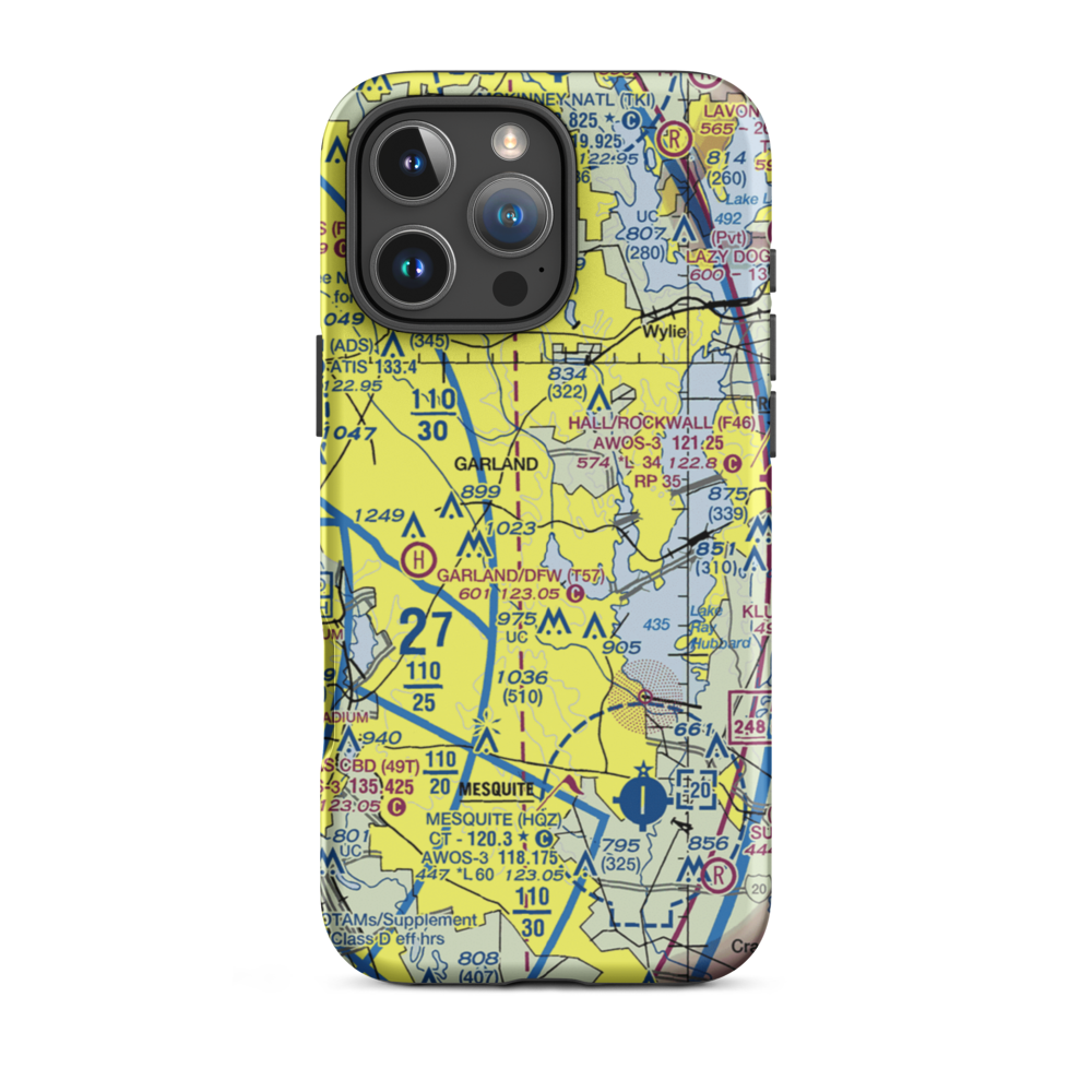 Madeira Airpark (TX91) VFR Sectional  Tough iPhone Case iPhone 16 Pro Max model shown