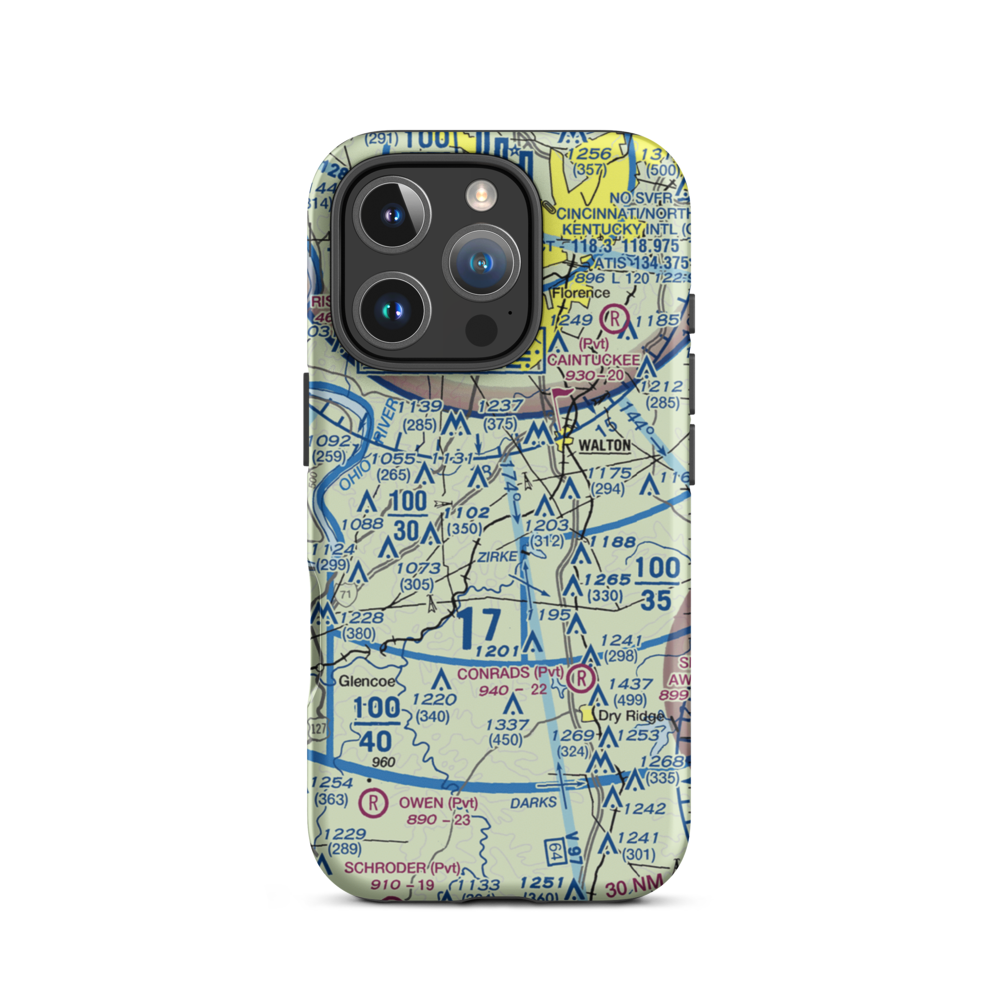Madi's Meadows Airport (20KY) VFR Sectional  Tough iPhone Case iPhone 16 Pro model shown