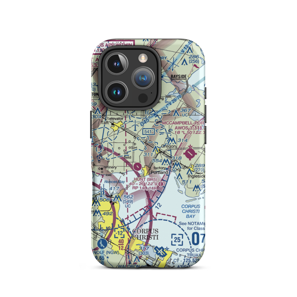 Magee Airport (TE87) VFR Sectional  Tough iPhone Case iPhone 16 Pro model shown