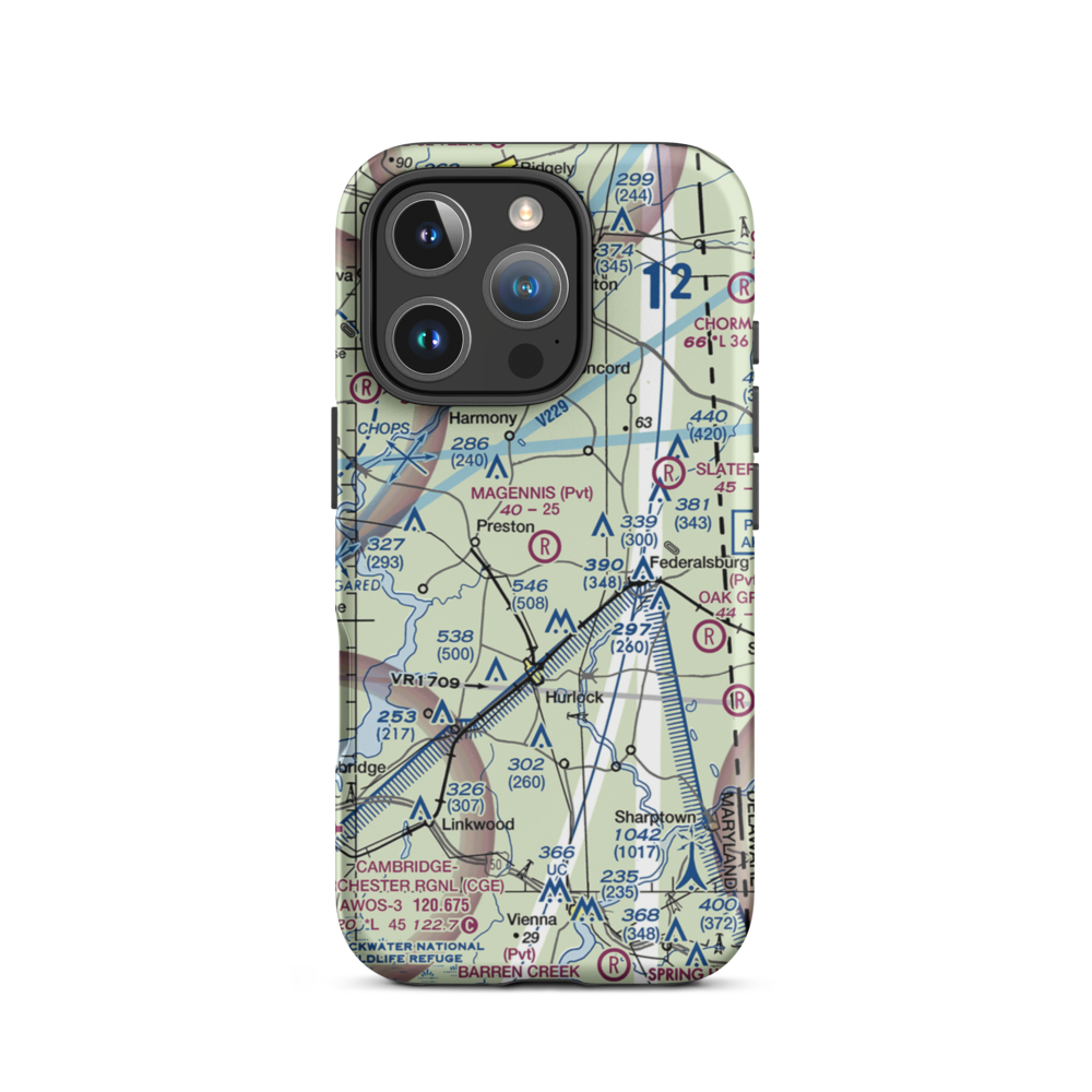Magennis Farm Airport (7MD1) VFR Sectional  Tough iPhone Case iPhone 16 Pro model shown