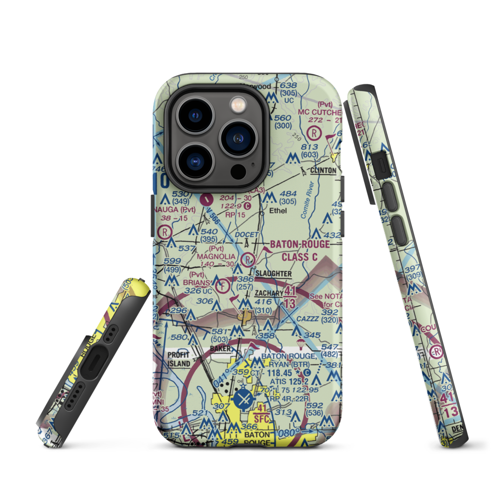Magnolia Airpark (LS77) VFR Sectional  Tough iPhone Case iPhone 14 Pro model shown