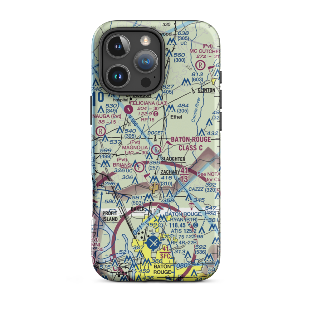 Magnolia Airpark (LS77) VFR Sectional  Tough iPhone Case iPhone 16 Pro Max model shown