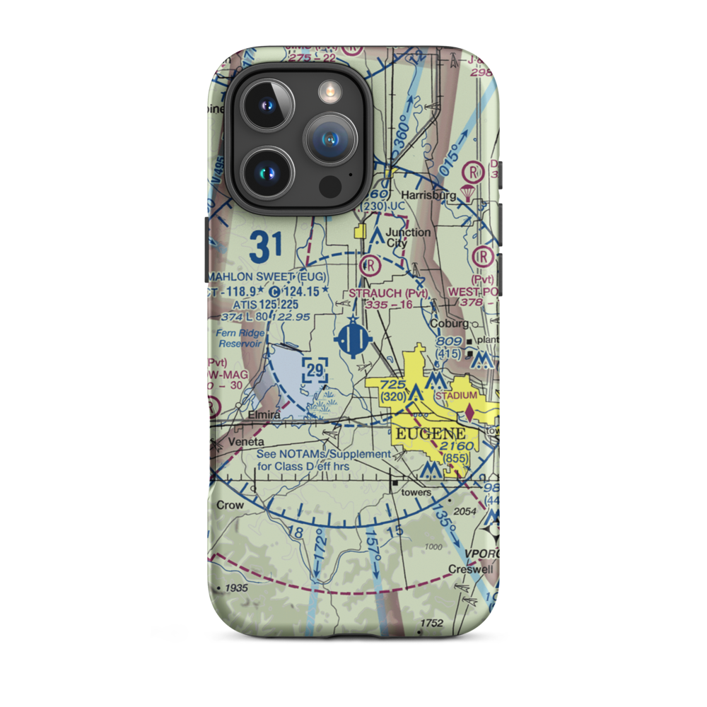 Mahlon Sweet Field (EUG) VFR Sectional  Tough iPhone Case iPhone 16 Pro Max model shown