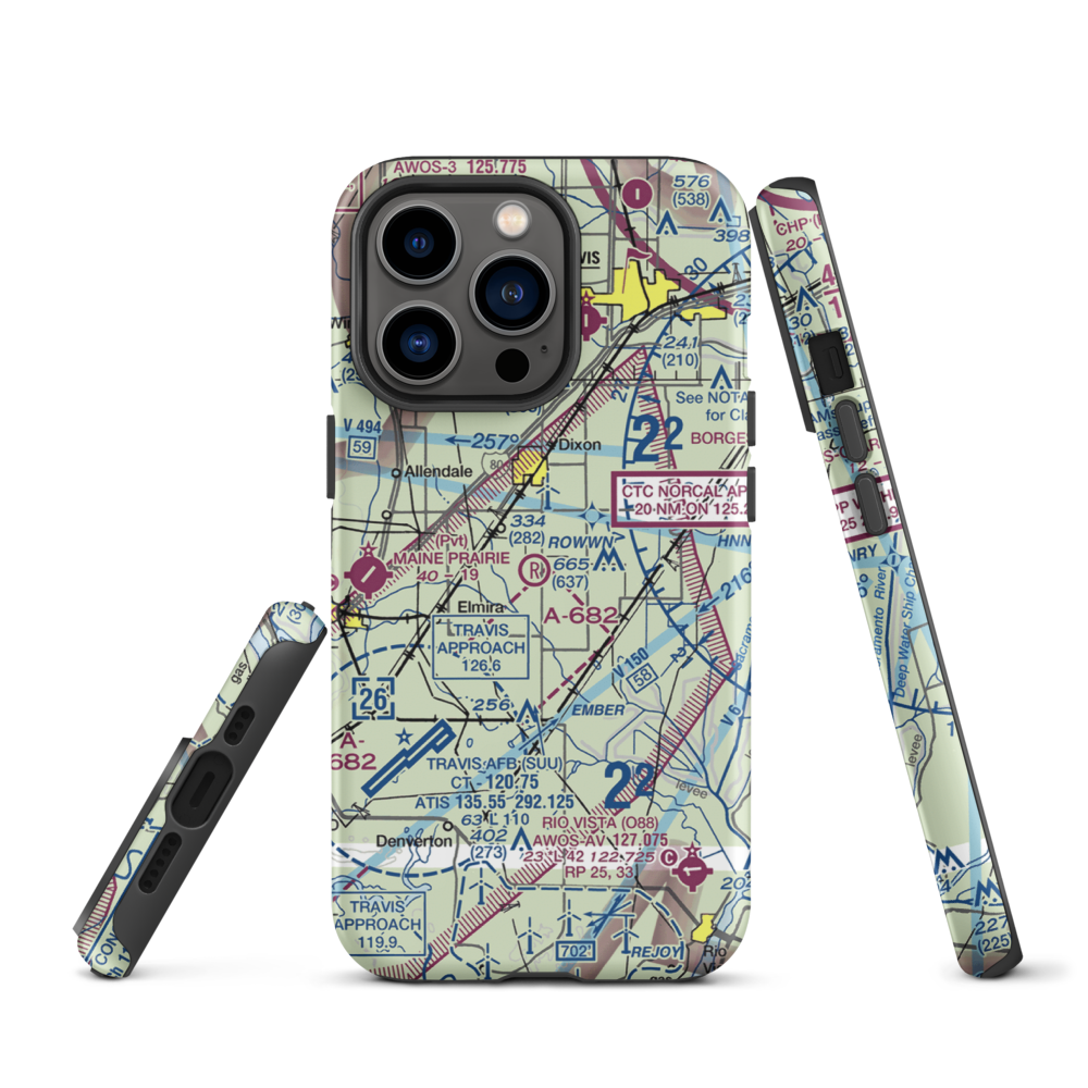 Maine Prairie Airport (13CL) VFR Sectional  Tough iPhone Case iPhone 13 Pro model shown