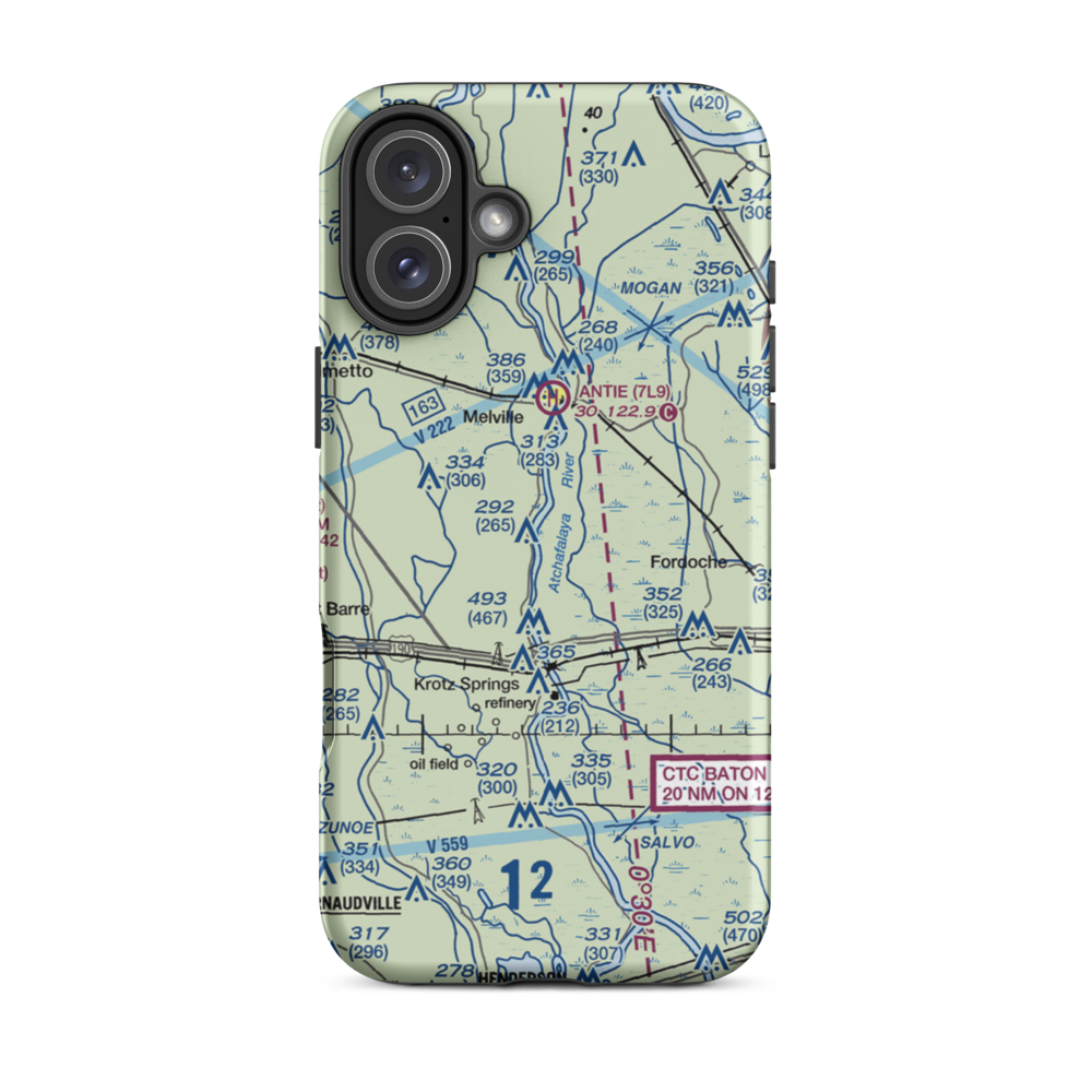 Majors Airpark (2LS3) VFR Sectional  Tough iPhone Case iPhone 16 Plus model shown