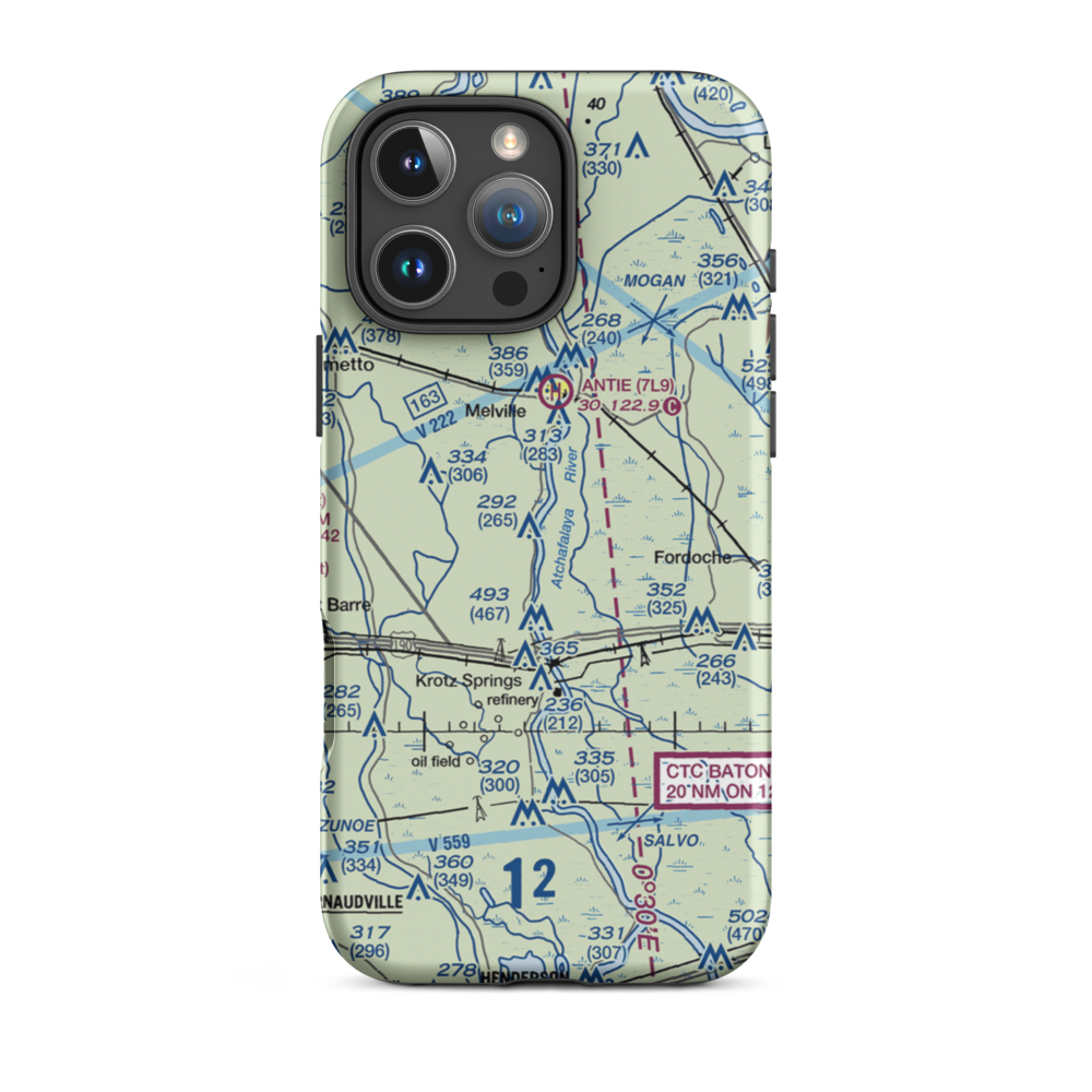 Majors Airpark (2LS3) VFR Sectional  Tough iPhone Case iPhone 16 Pro Max model shown