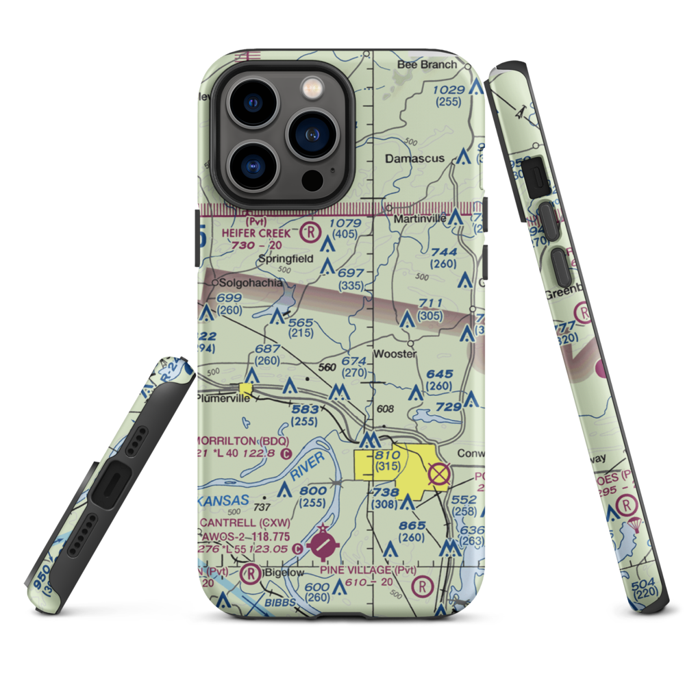 Mallets Field (MALLETT) VFR Sectional  Tough iPhone Case iPhone 13 Pro Max model shown