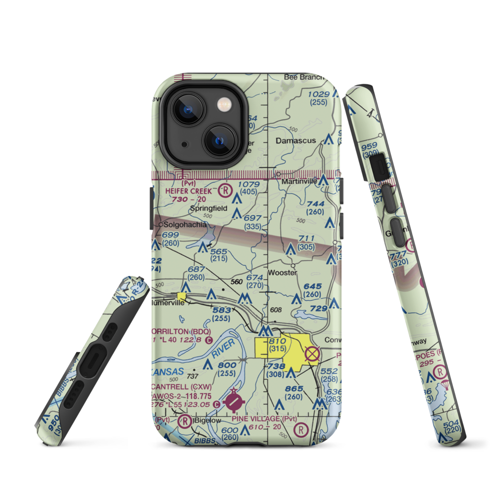 Mallets Field (MALLETT) VFR Sectional  Tough iPhone Case iPhone 14 model shown