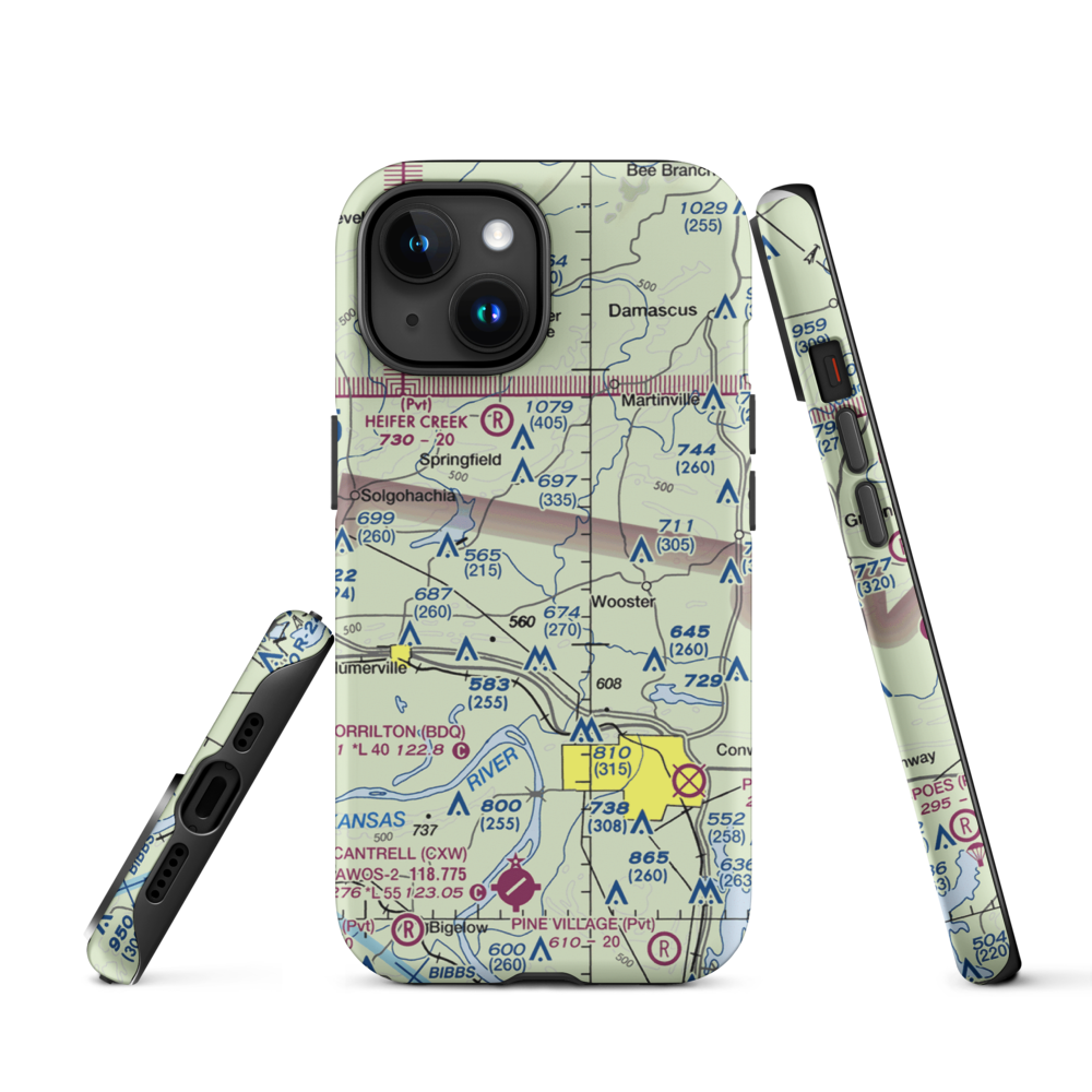 Mallets Field (MALLETT) VFR Sectional  Tough iPhone Case iPhone 15 model shown