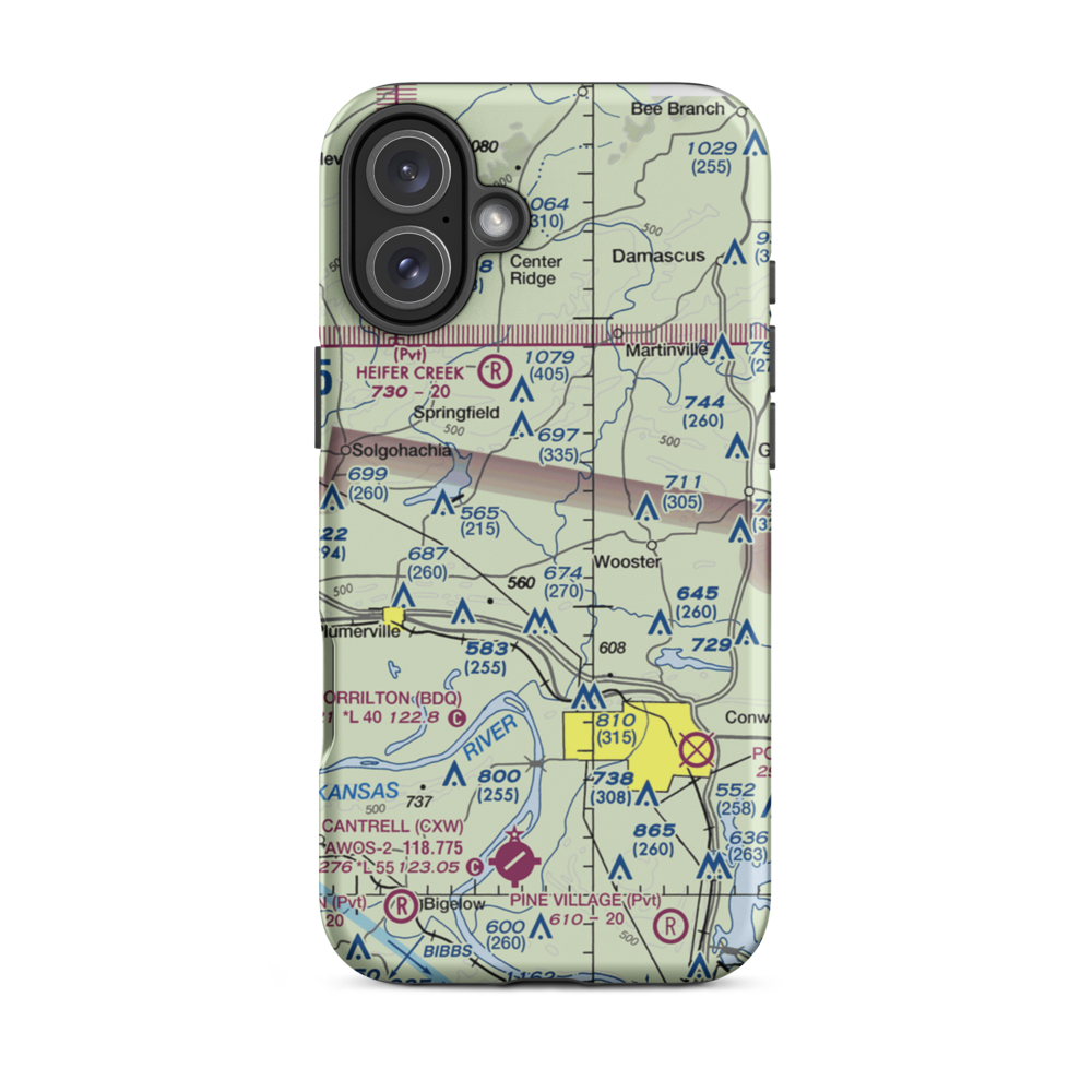 Mallets Field (MALLETT) VFR Sectional  Tough iPhone Case iPhone 16 Plus model shown
