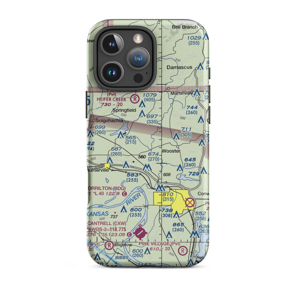 Mallets Field (MALLETT) VFR Sectional  Tough iPhone Case iPhone 16 Pro Max model shown