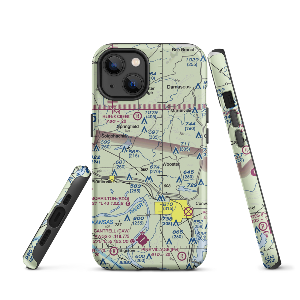 Mallets Field (MALLETT) VFR Sectional  Tough iPhone Case iPhone 13 model shown