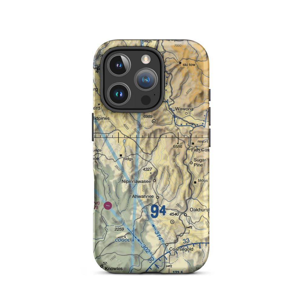 Manzanita Airport (6CL4) VFR Sectional  Tough iPhone Case iPhone 16 Pro model shown