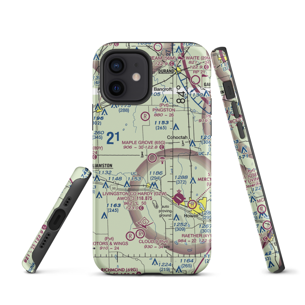 Maple Grove Airport (65G) VFR Sectional  Tough iPhone Case iPhone 12 model shown