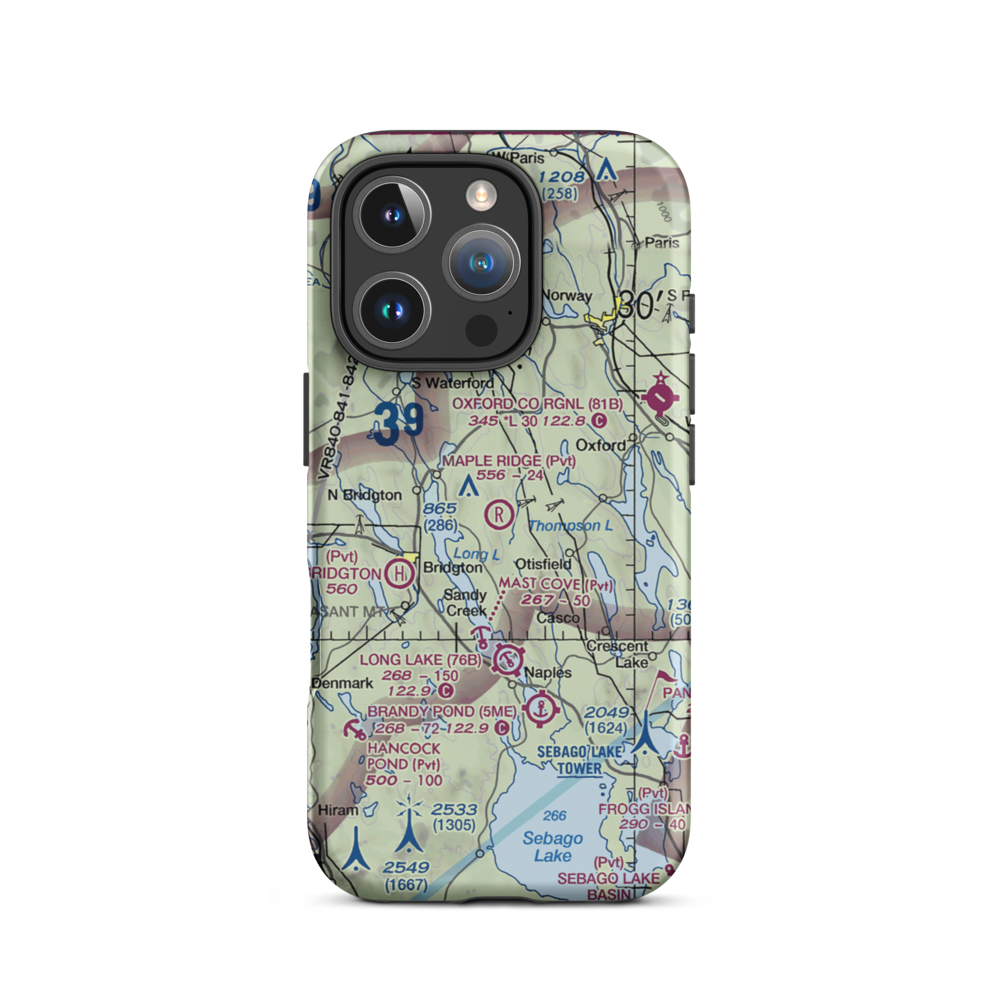 Maple Ridge Airport (03ME) VFR Sectional  Tough iPhone Case iPhone 16 Pro model shown
