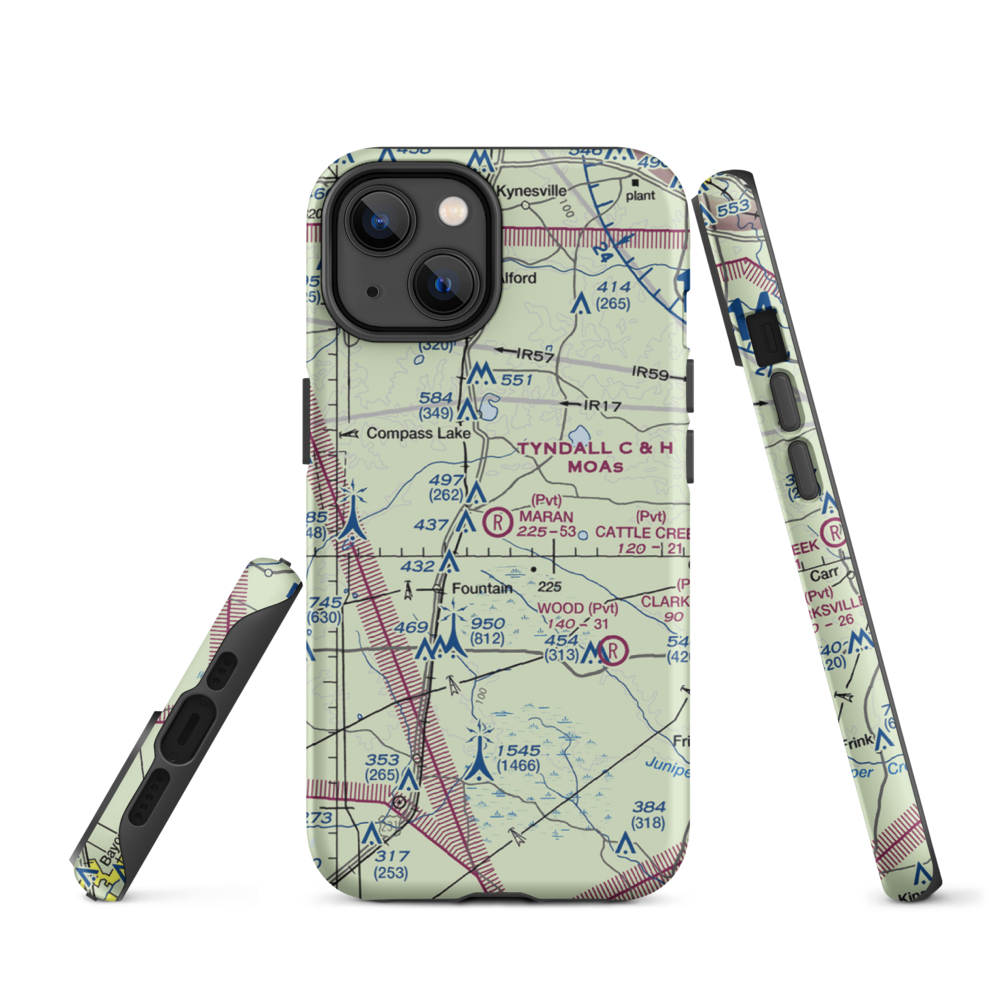 Maran Airport (68FD) VFR Sectional  Tough iPhone Case iPhone 14 model shown