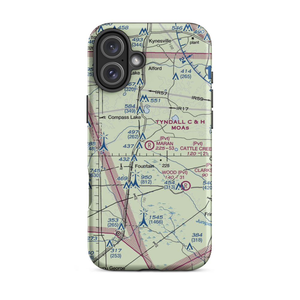 Maran Airport (68FD) VFR Sectional  Tough iPhone Case iPhone 16 Plus model shown