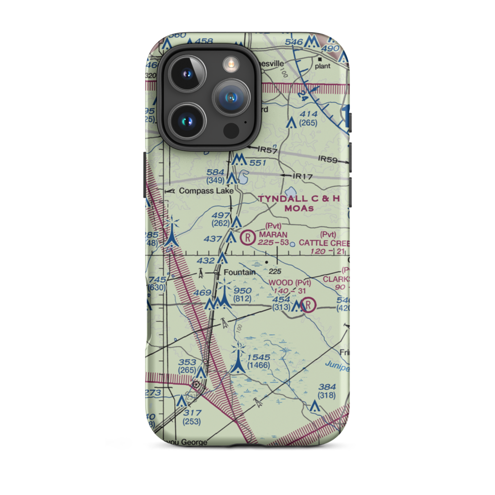 Maran Airport (68FD) VFR Sectional  Tough iPhone Case iPhone 16 Pro Max model shown