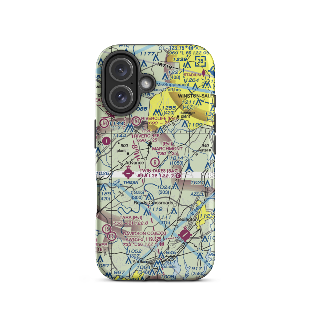 Marchmont Plantation Airpark (6NC8) VFR Sectional  Tough iPhone Case iPhone 16 model shown