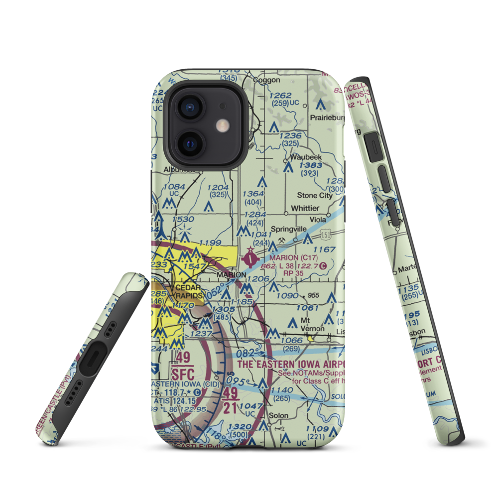 Marion Airport (C17) VFR Sectional  Tough iPhone Case iPhone 12 model shown