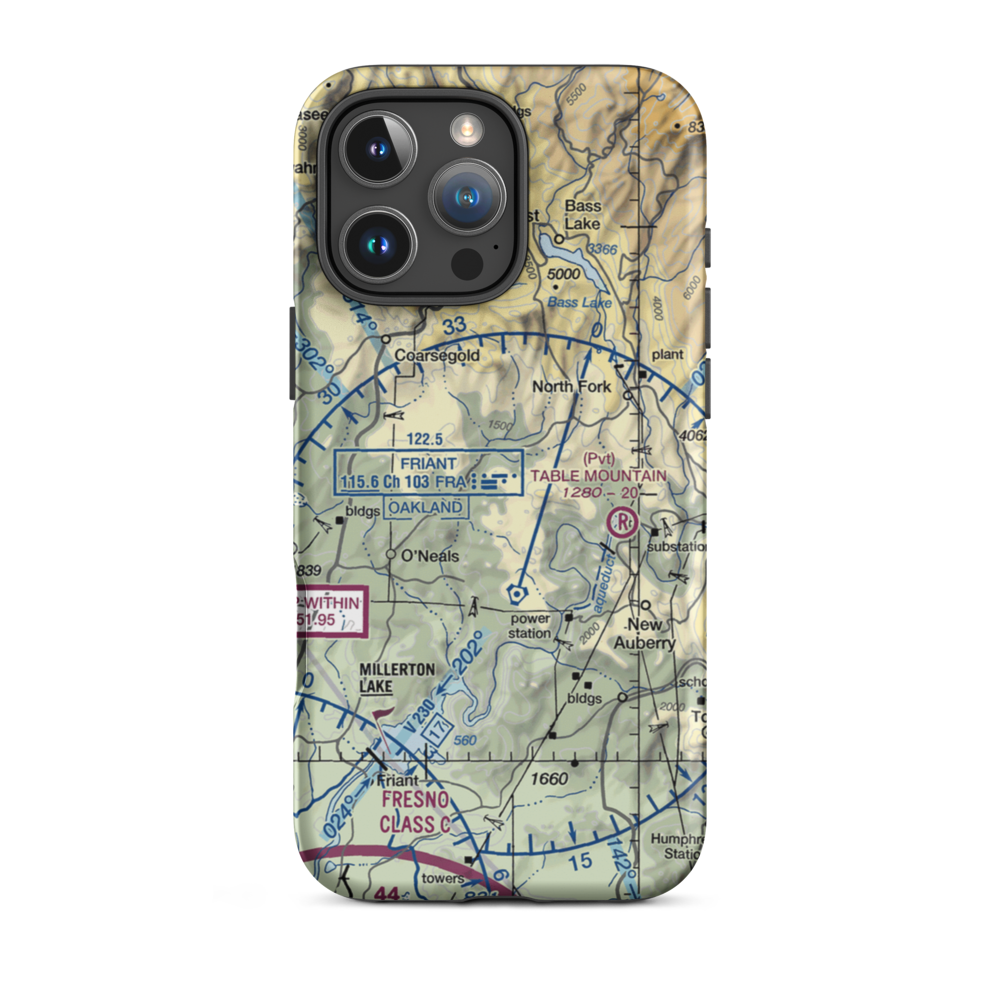 Mark Franz Private Strip (6CL6) VFR Sectional  Tough iPhone Case iPhone 16 Pro Max model shown