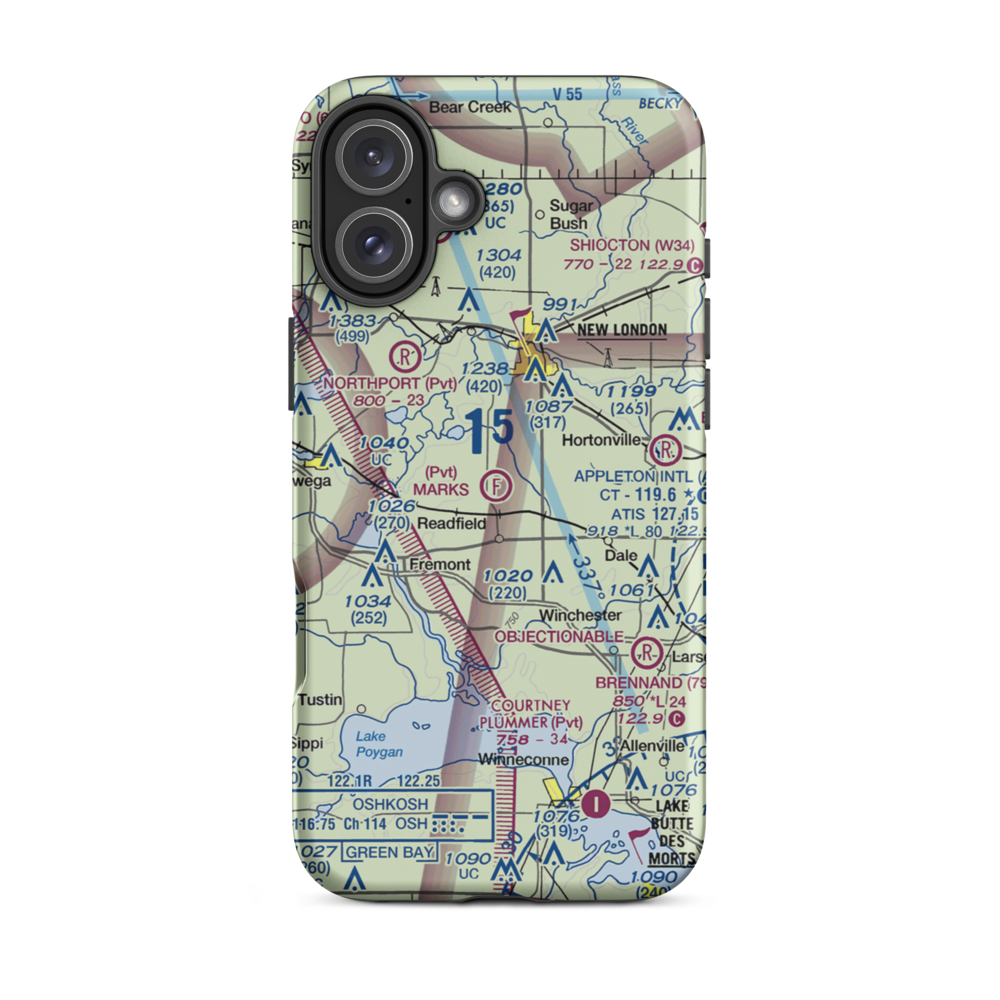Mark's Park & Airfield (3WN4) VFR Sectional  Tough iPhone Case iPhone 16 Plus model shown