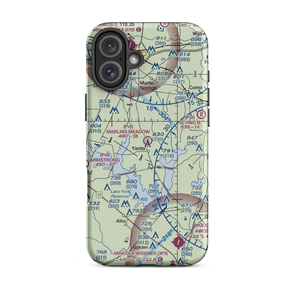 Marlin'S Meadow Airport (XS48) VFR Sectional  Tough iPhone Case iPhone 16 Plus model shown