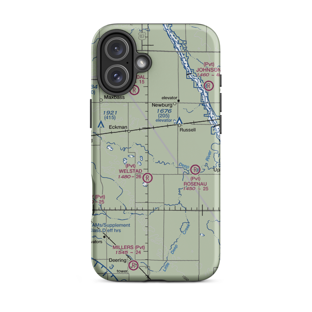 Marsh Brothers Airstrip (6NA6) VFR Sectional  Tough iPhone Case iPhone 16 Plus model shown