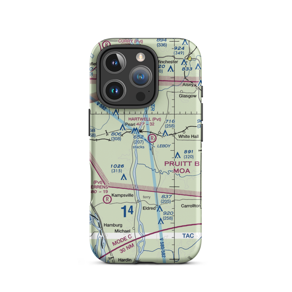 Martin Airport (80IS) VFR Sectional  Tough iPhone Case iPhone 16 Pro model shown