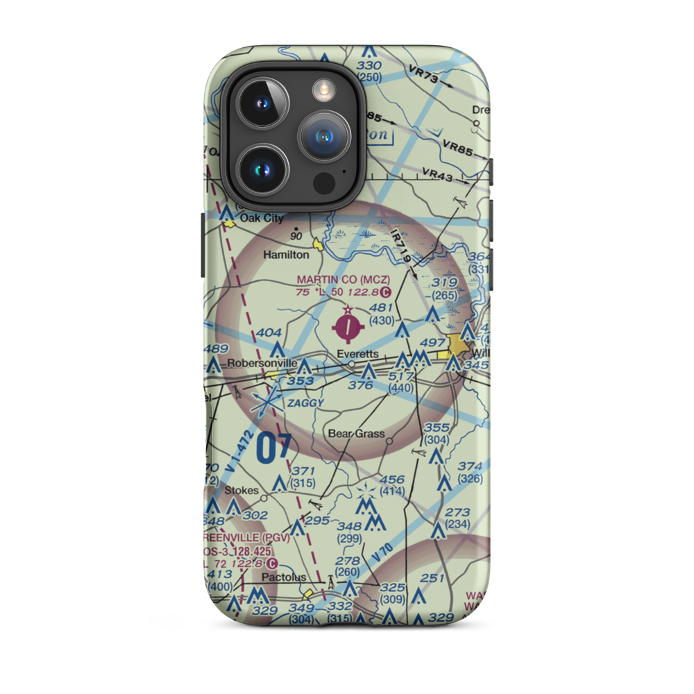 Martin County Airport (MCZ) VFR Sectional  Tough iPhone Case iPhone 16 Pro Max model shown