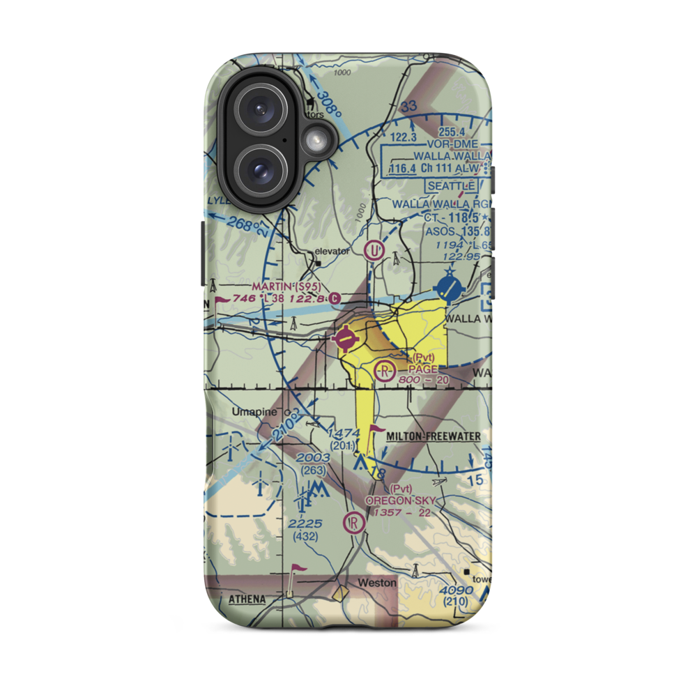 Martin Field (S95) VFR Sectional  Tough iPhone Case iPhone 16 Plus model shown
