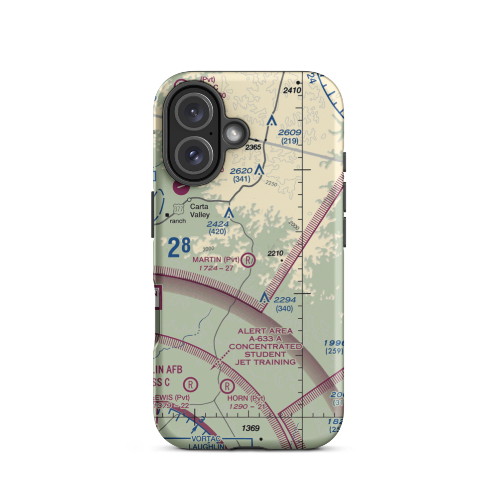 Martin Ranch Airport (65TS) VFR Sectional  Tough iPhone Case iPhone 16 model shown