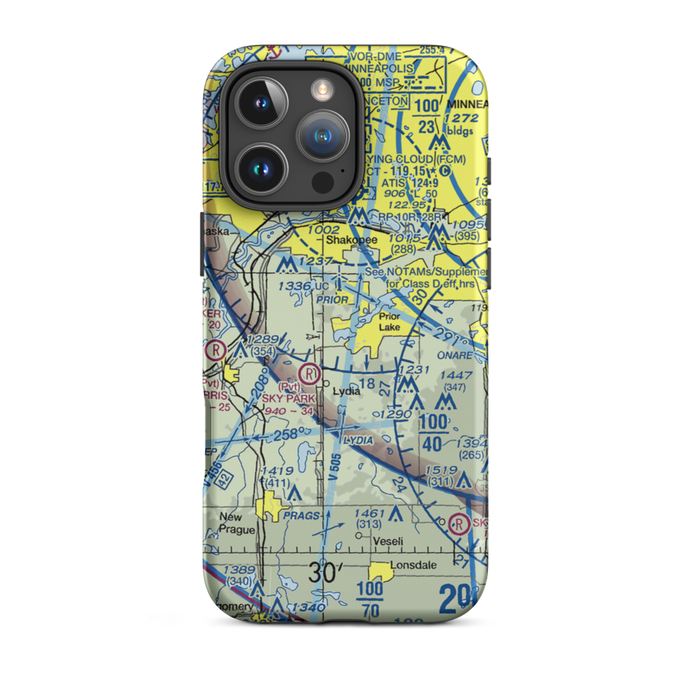 Marty's Tranquility Base (MN76) VFR Sectional  Tough iPhone Case iPhone 16 Pro Max model shown