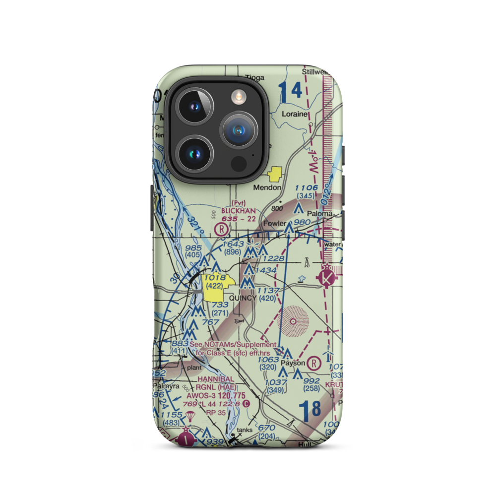Mast Field (IS45) VFR Sectional  Tough iPhone Case iPhone 16 Pro model shown