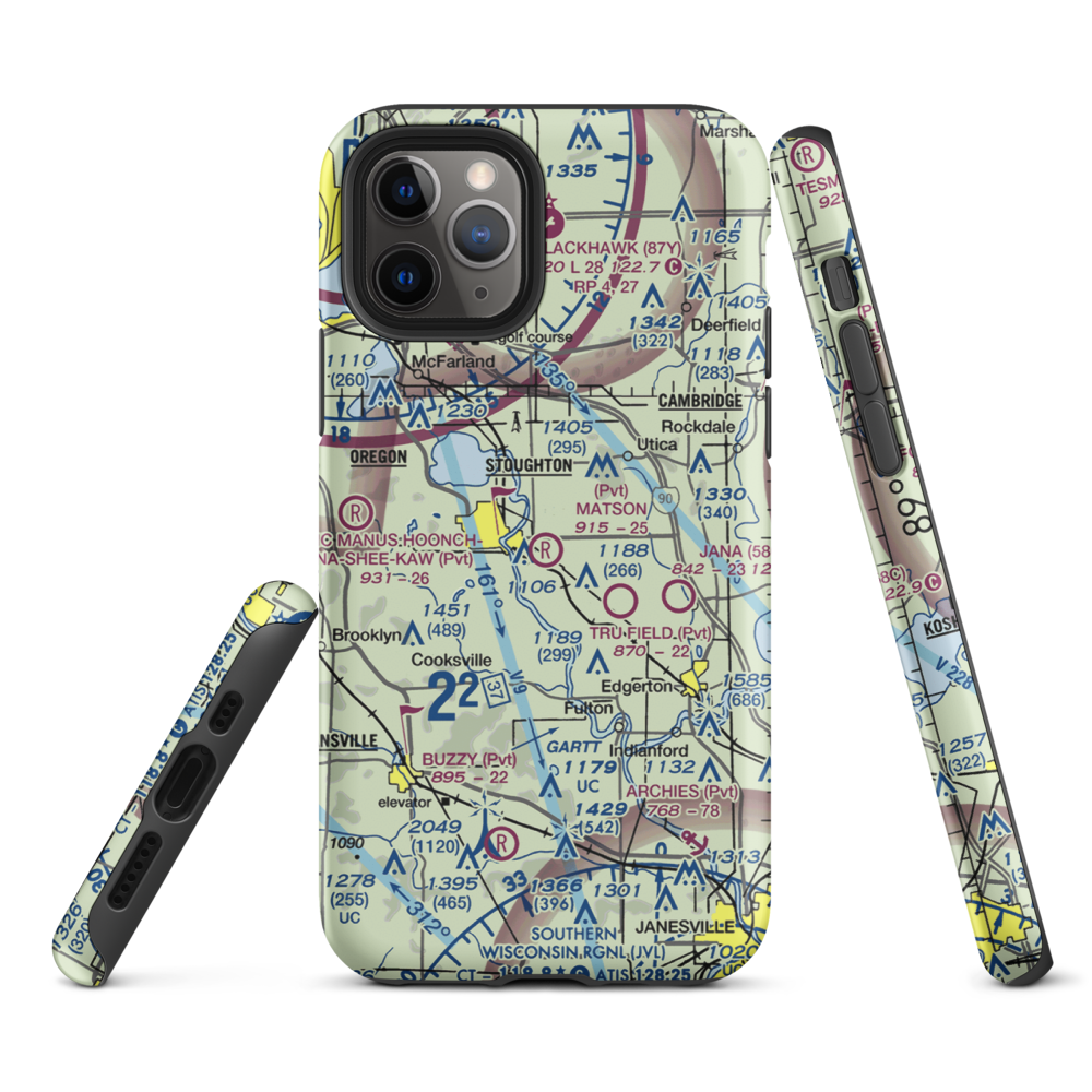 Matson Airport (2WI6) VFR Sectional  Tough iPhone Case iPhone 11 Pro model shown