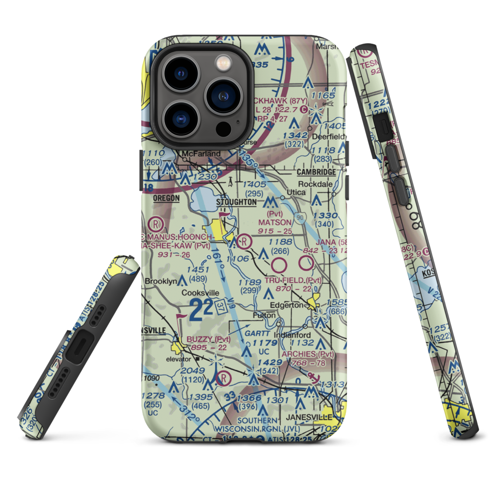 Matson Airport (2WI6) VFR Sectional  Tough iPhone Case iPhone 13 Pro Max model shown