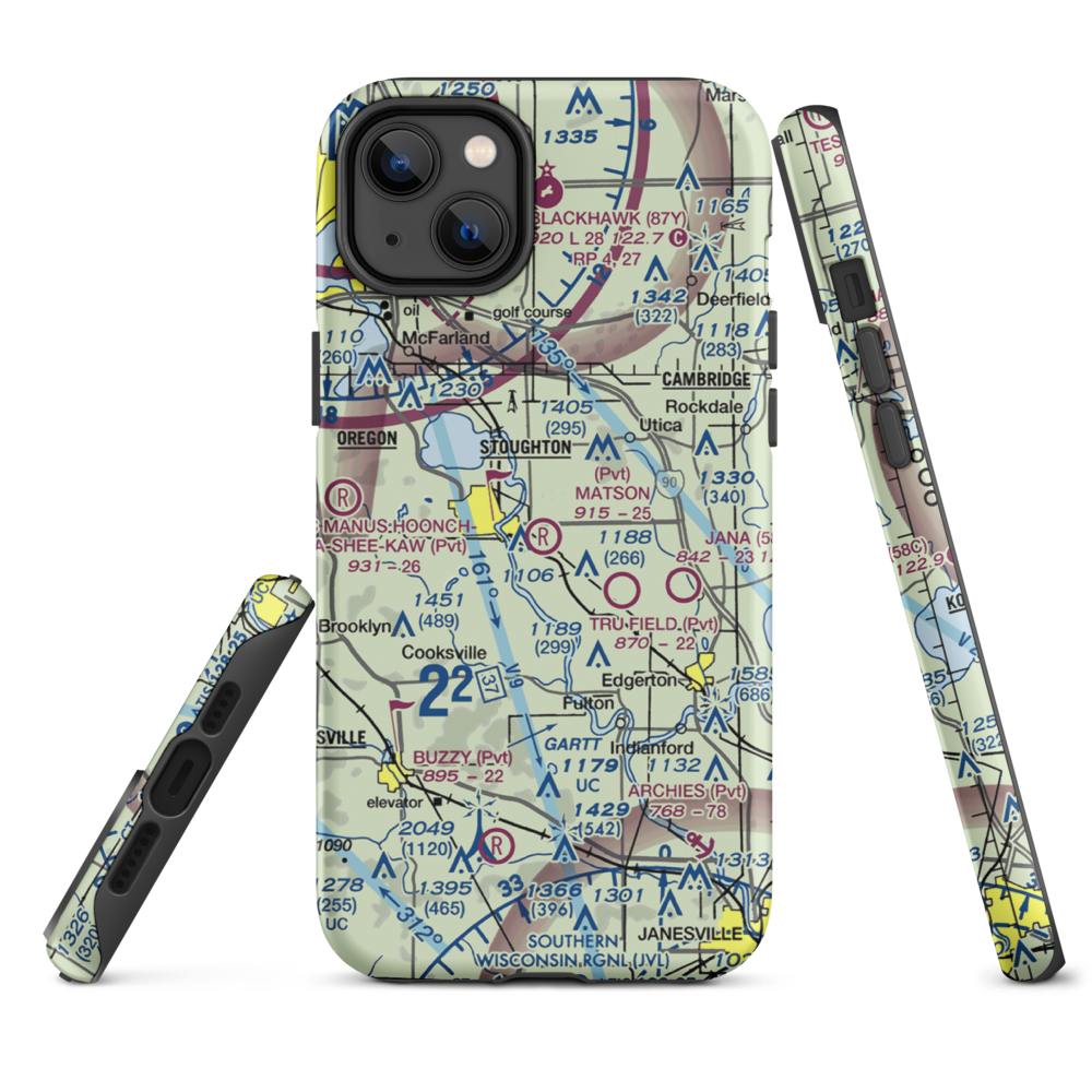 Matson Airport (2WI6) VFR Sectional  Tough iPhone Case iPhone 14 Plus model shown