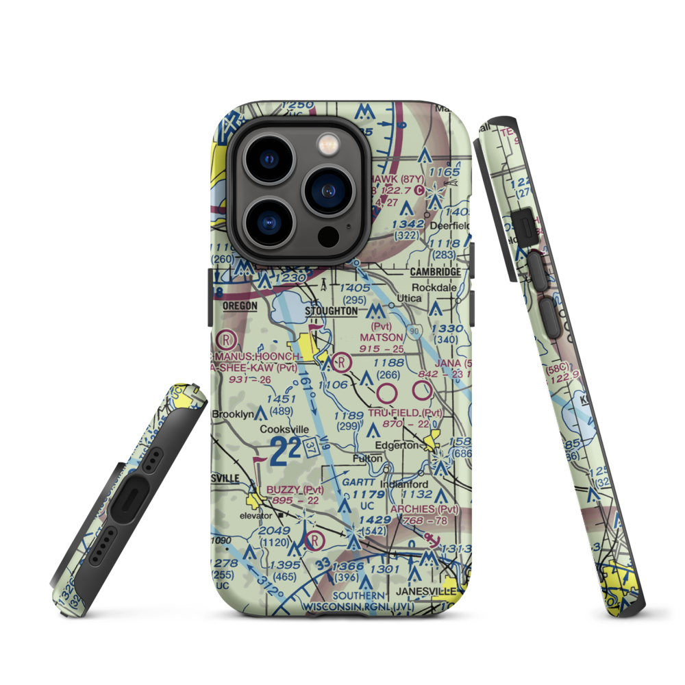 Matson Airport (2WI6) VFR Sectional  Tough iPhone Case iPhone 14 Pro model shown