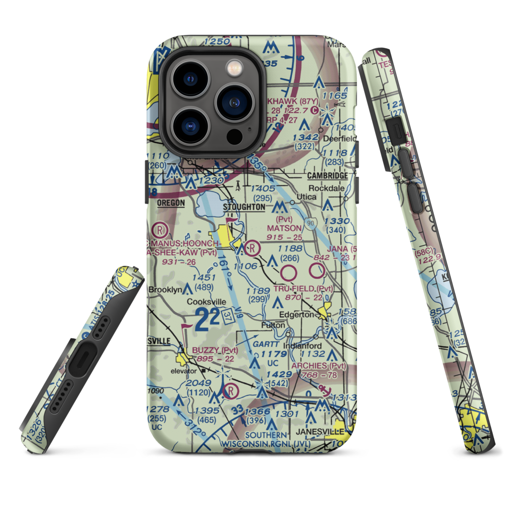 Matson Airport (2WI6) VFR Sectional  Tough iPhone Case iPhone 14 Pro Max model shown