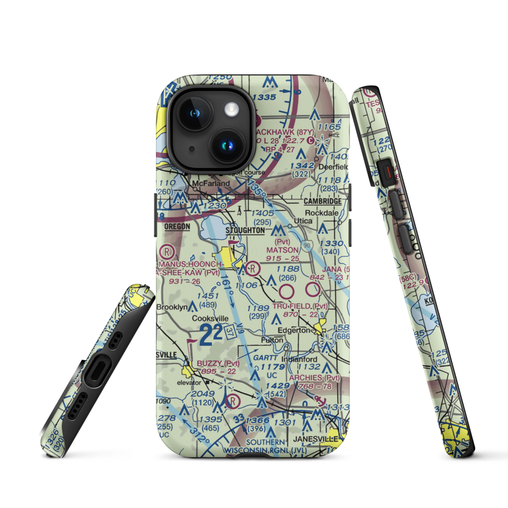 Matson Airport (2WI6) VFR Sectional  Tough iPhone Case iPhone 15 model shown