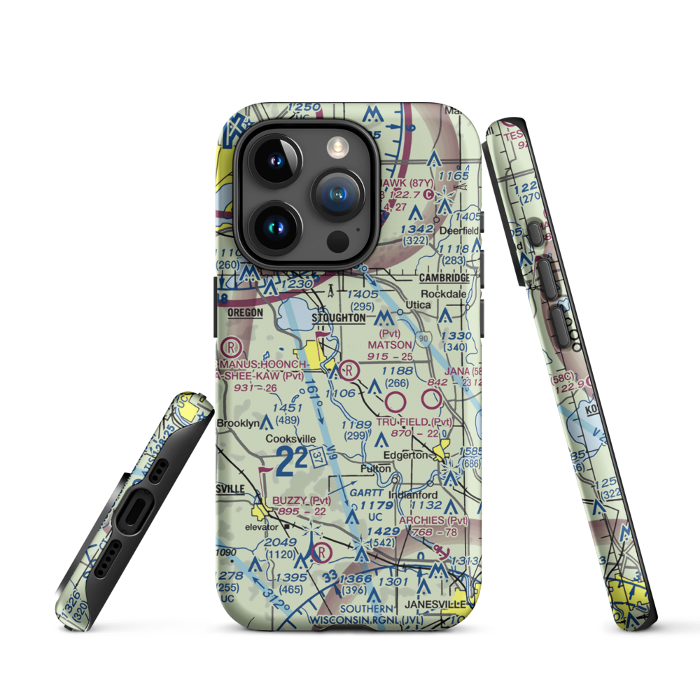 Matson Airport (2WI6) VFR Sectional  Tough iPhone Case iPhone 15 Pro model shown