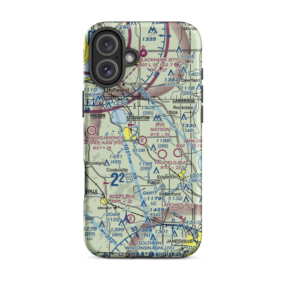 Matson Airport (2WI6) VFR Sectional  Tough iPhone Case iPhone 16 Plus model shown