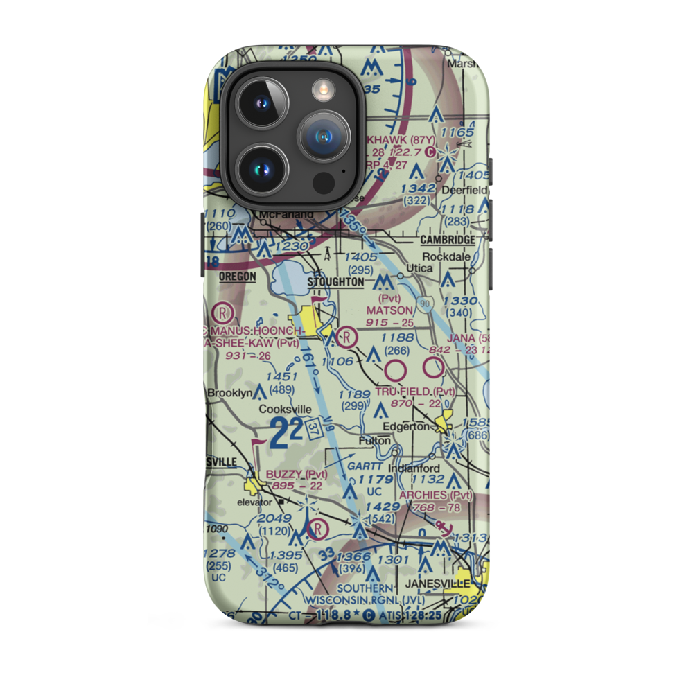 Matson Airport (2WI6) VFR Sectional  Tough iPhone Case iPhone 16 Pro Max model shown