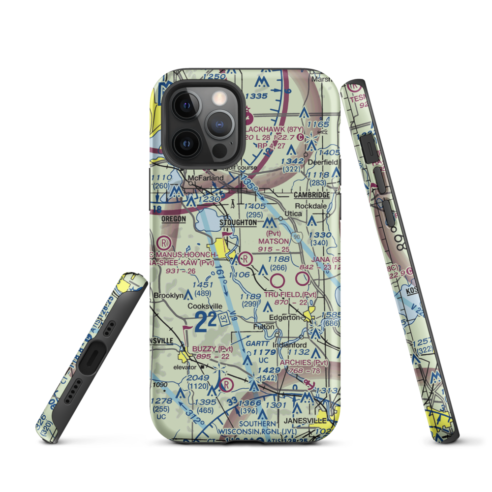 Matson Airport (2WI6) VFR Sectional  Tough iPhone Case iPhone 12 Pro model shown