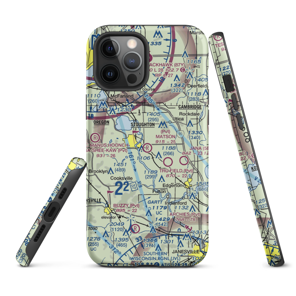 Matson Airport (2WI6) VFR Sectional  Tough iPhone Case iPhone 12 Pro Max model shown