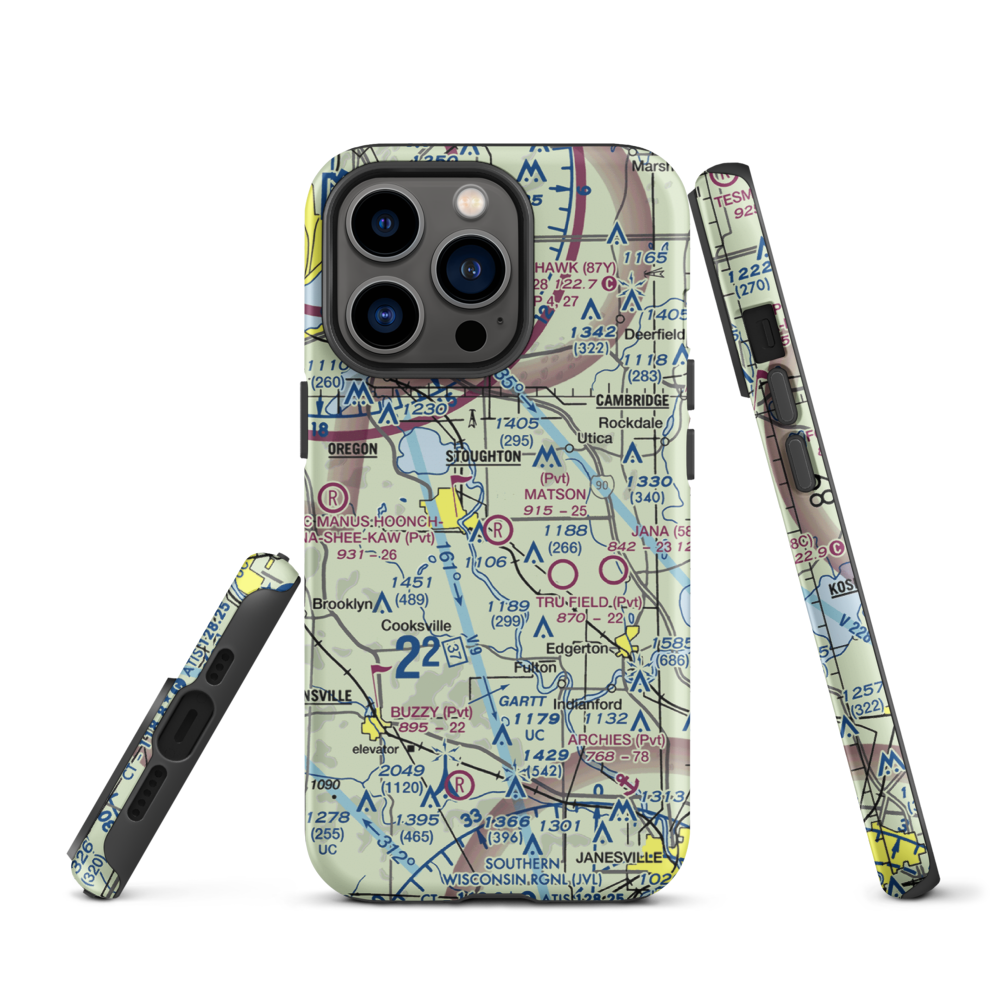Matson Airport (2WI6) VFR Sectional  Tough iPhone Case iPhone 13 Pro model shown