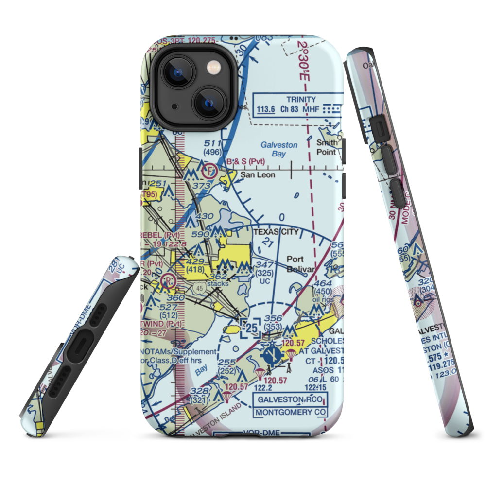 Matt Doyle Airpark (55TE) VFR Sectional  Tough iPhone Case iPhone 14 Plus model shown